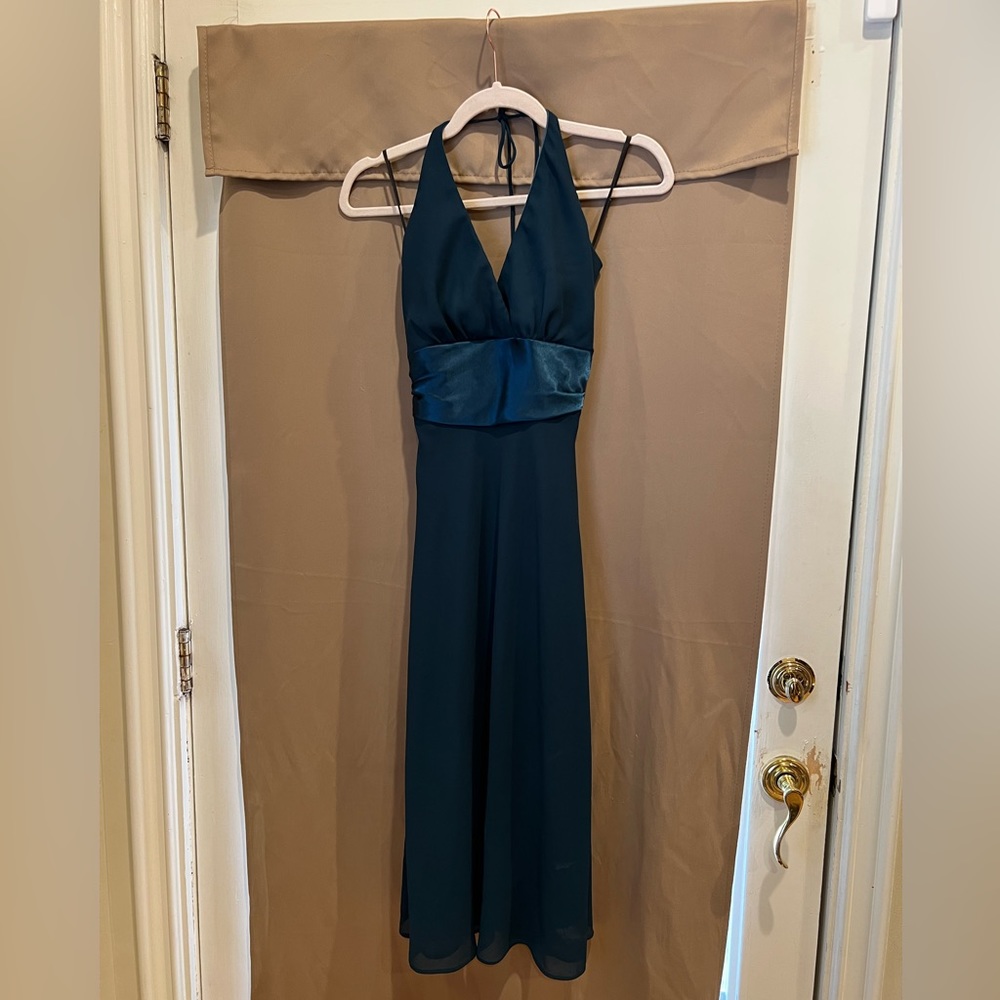 Y2K chiffon halter  evening dress